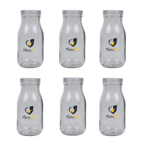 Mini Milk / Glass Bottles (Set of 6)