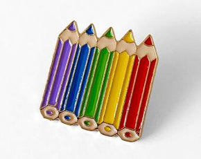 Rainbow Pencils Enamel Pin / Brooch