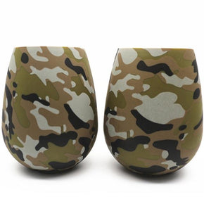 Silicone Wineglass: Camouflage (1 Glass) IN STOCK